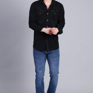 Classic Black Denim Shirt